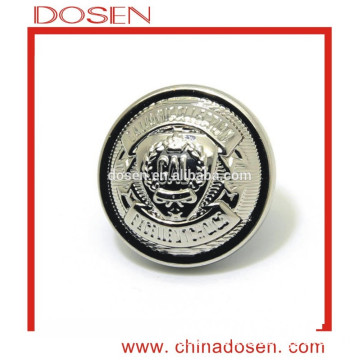 Fashion Vintage design roll Sandblasted Gold plating metal sewing button for women clothing export to Europe.